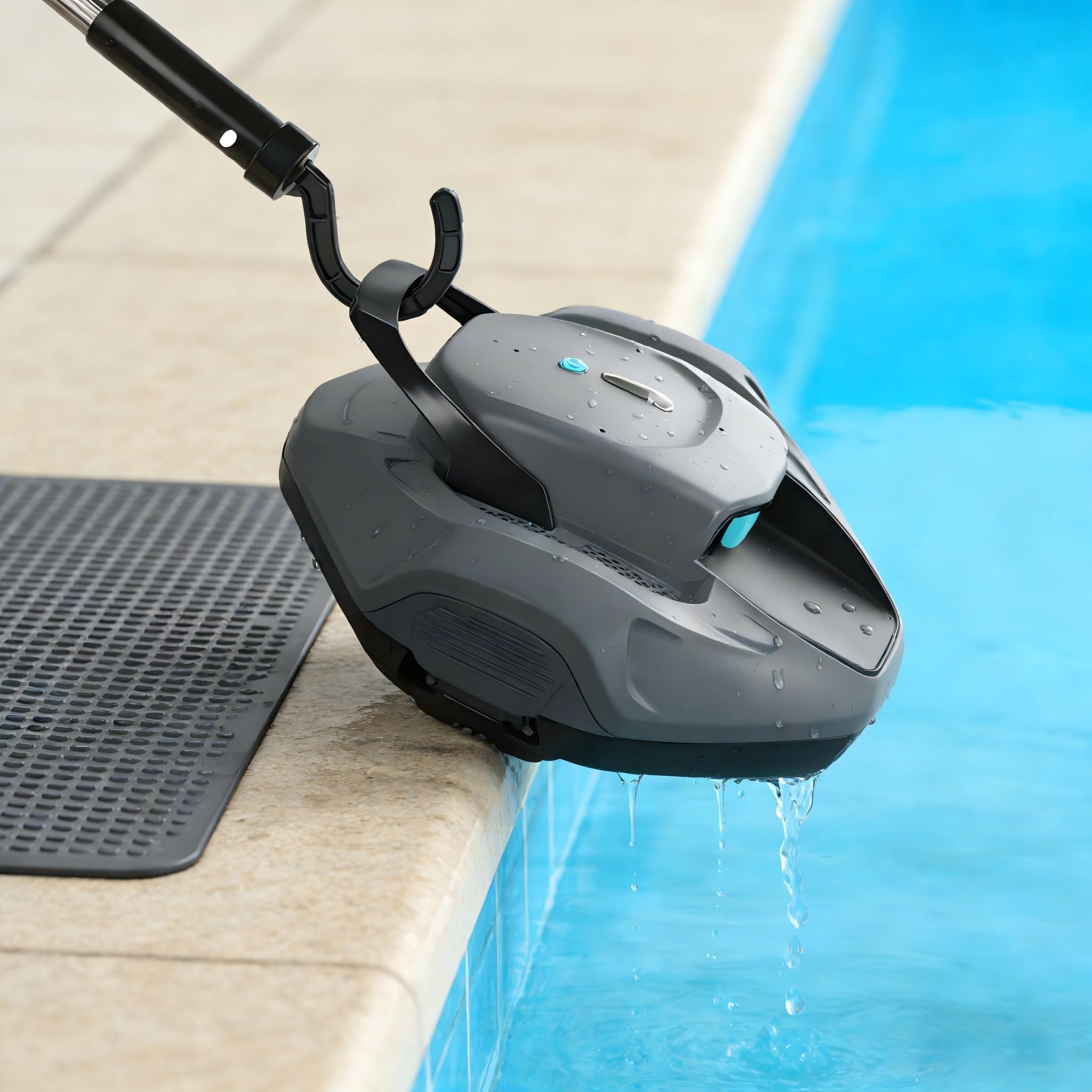 Keyrank Pool Cleaner Hook close-up, showing material quality