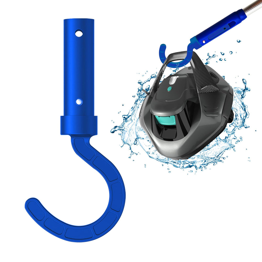 Keyrank Robotic Pool Cleaner Hook front view in blue
