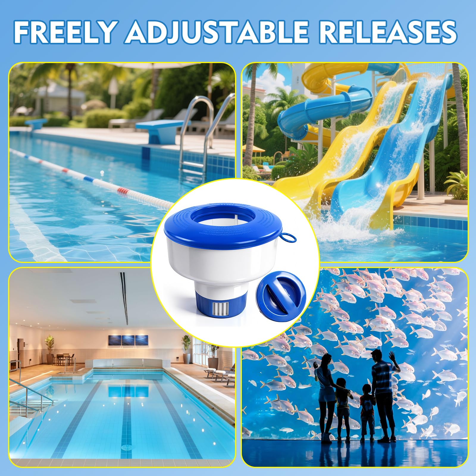 KGC chlorine floater with twist-lock cap