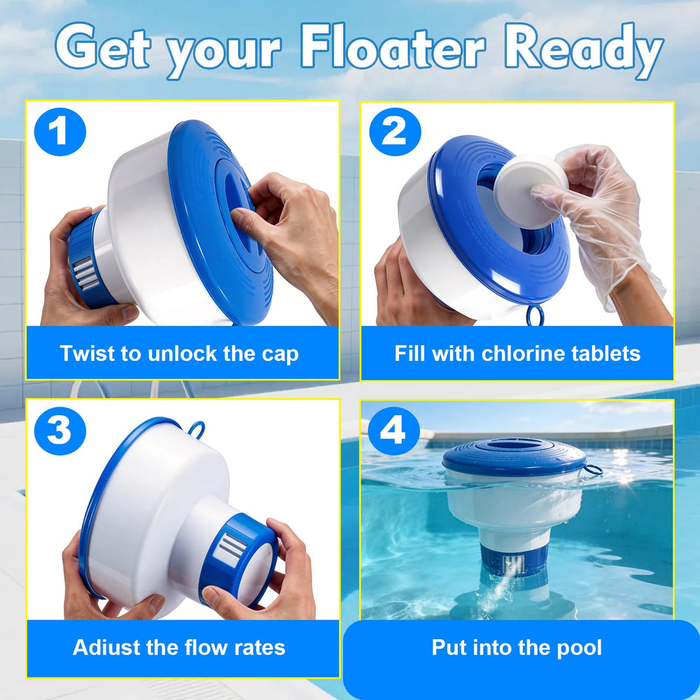 KGC Floating Chlorine Dispenser in a hot tub