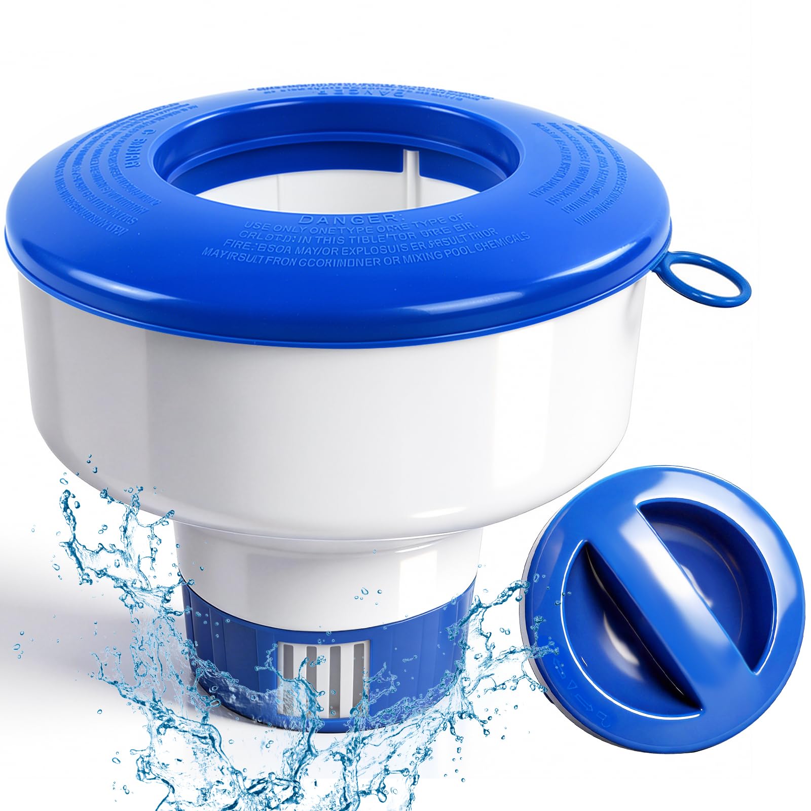 KGC Floating Chlorine Tablet Dispenser front view with adjustable flow ring