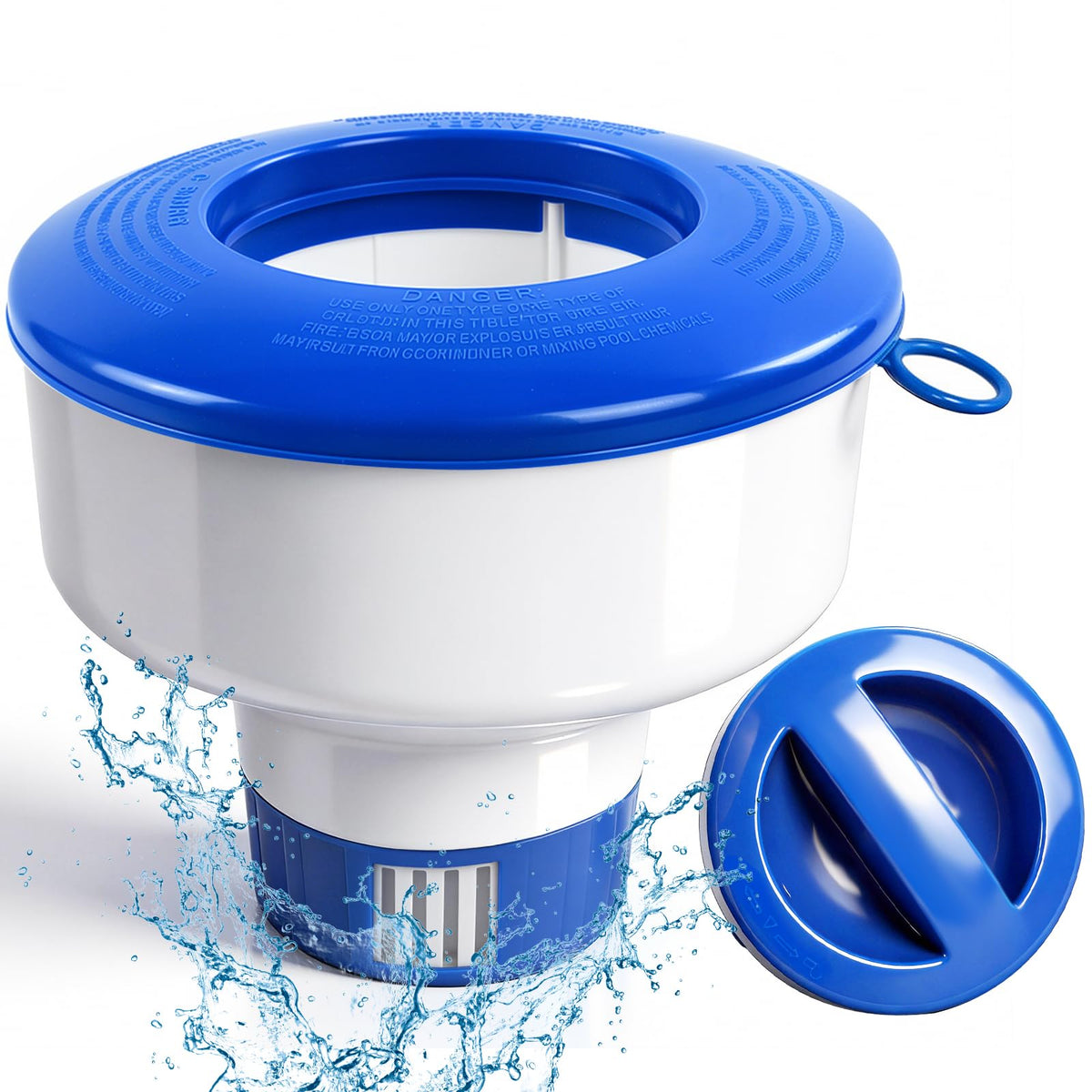 KGC Floating Chlorine Tablet Dispenser front view with adjustable flow ring