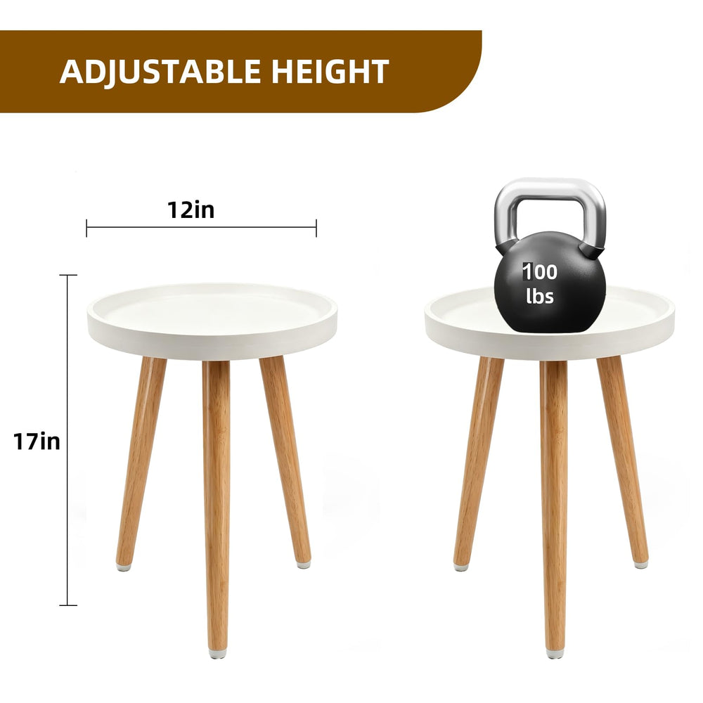 KGPLOME White Plant Stand side view showcasing wood legs