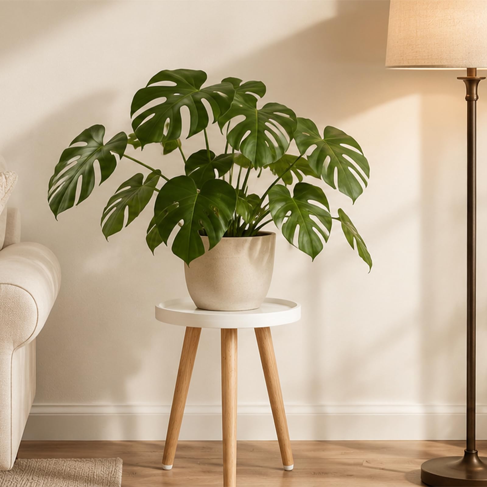 KGPLOME White Plant Stand with modern interior decor