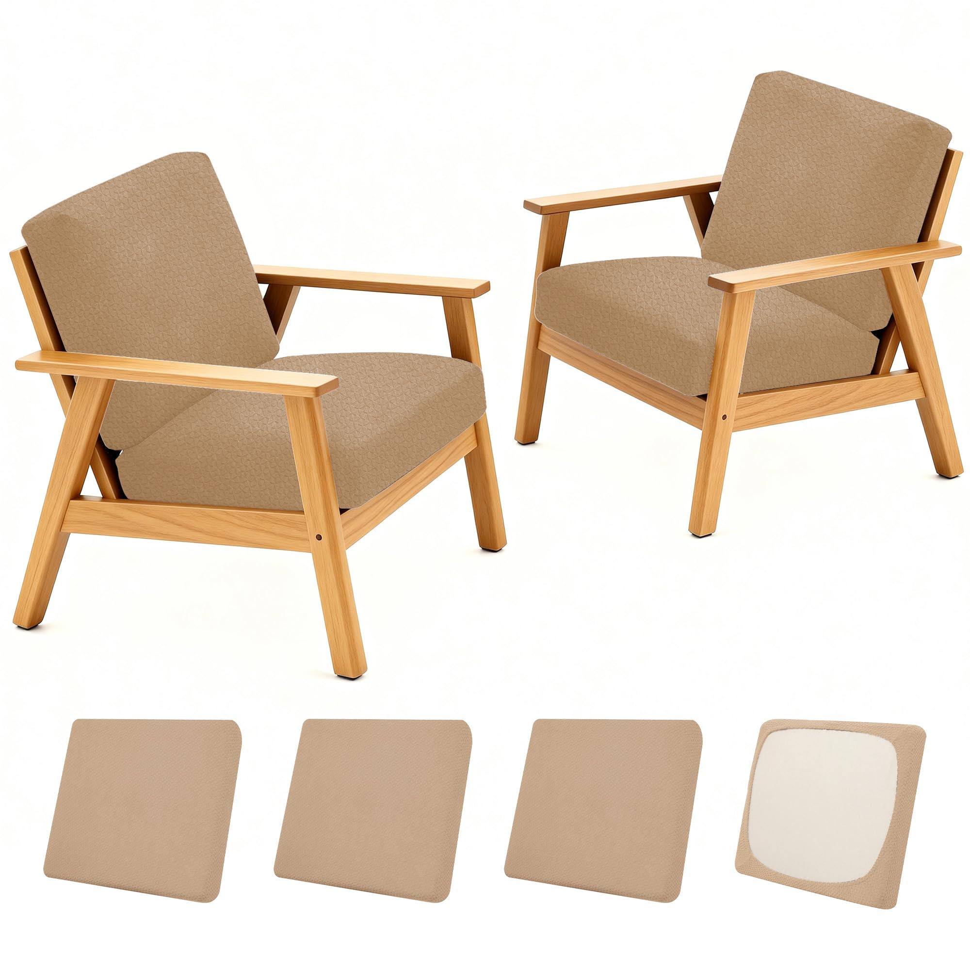 Khaki BIETYONE Outdoor Cushion Cover front view