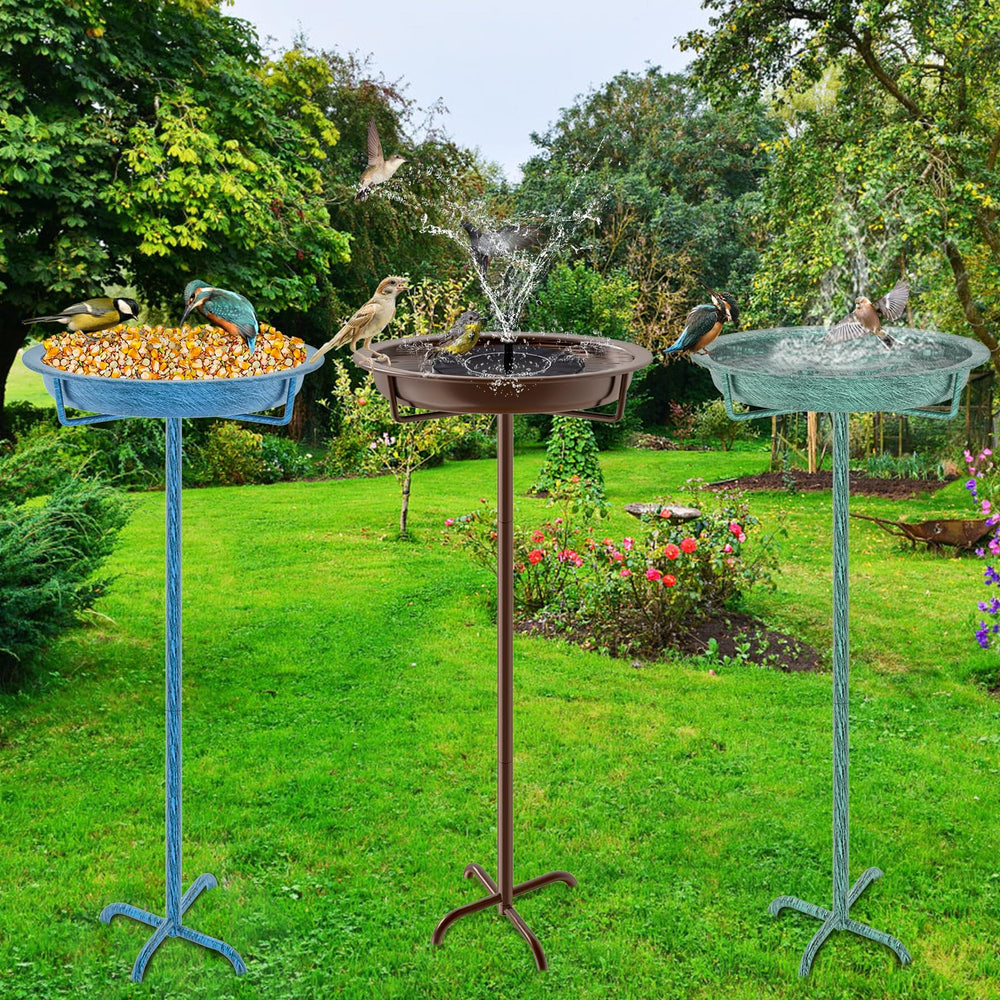 KHayRovies bird bath standing in a flower garden