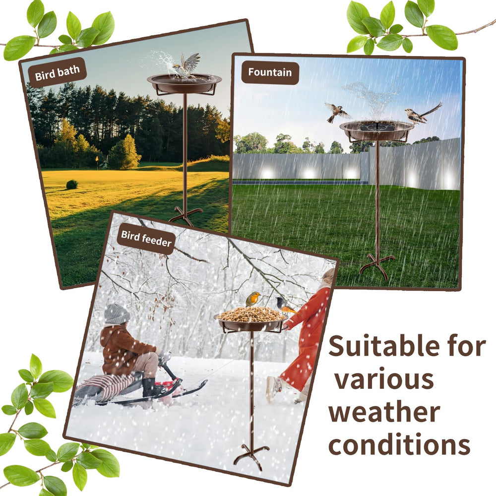 KHayRovies bird bath tray detail showing metal finish