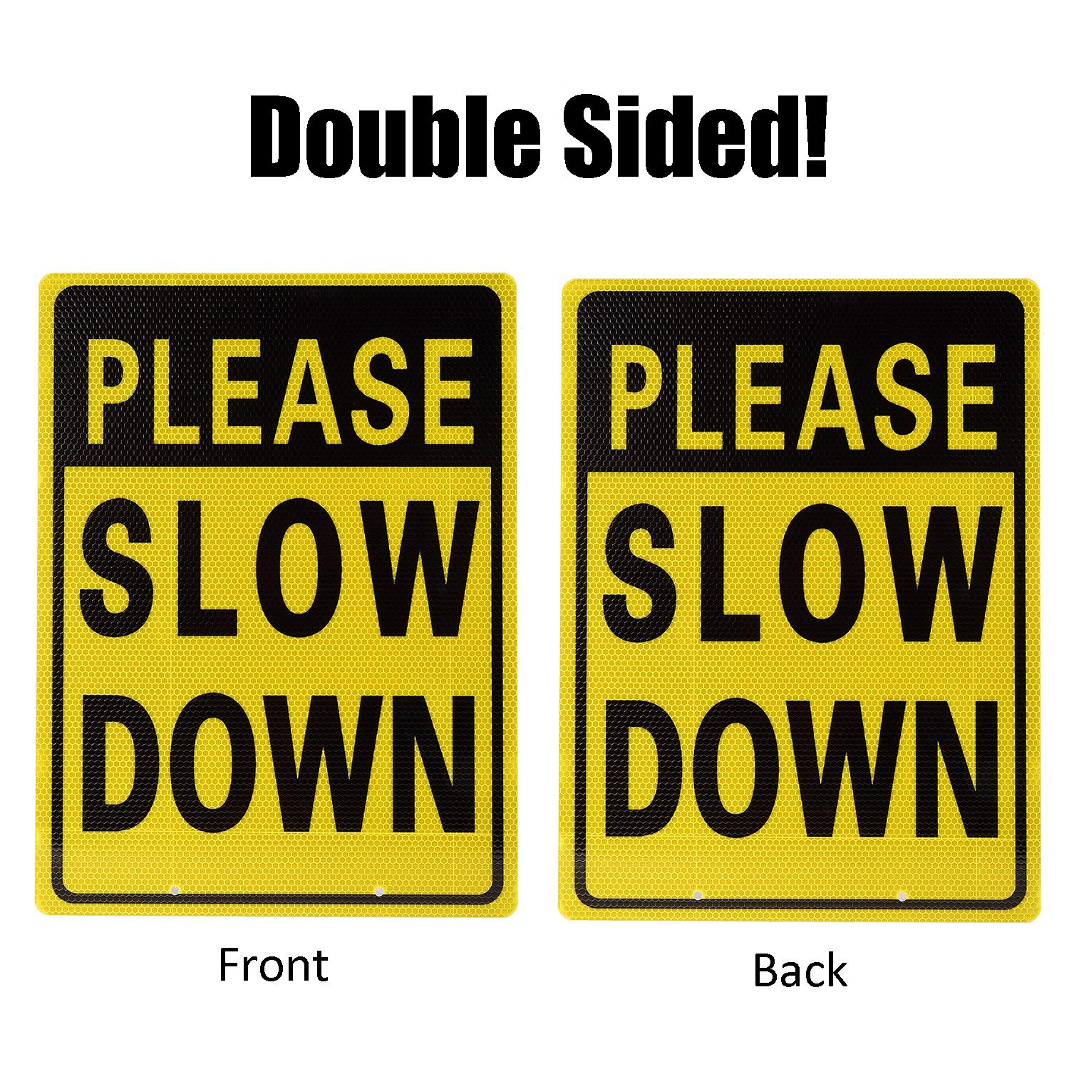 Kichwit Slow Down Sign during a sunny day