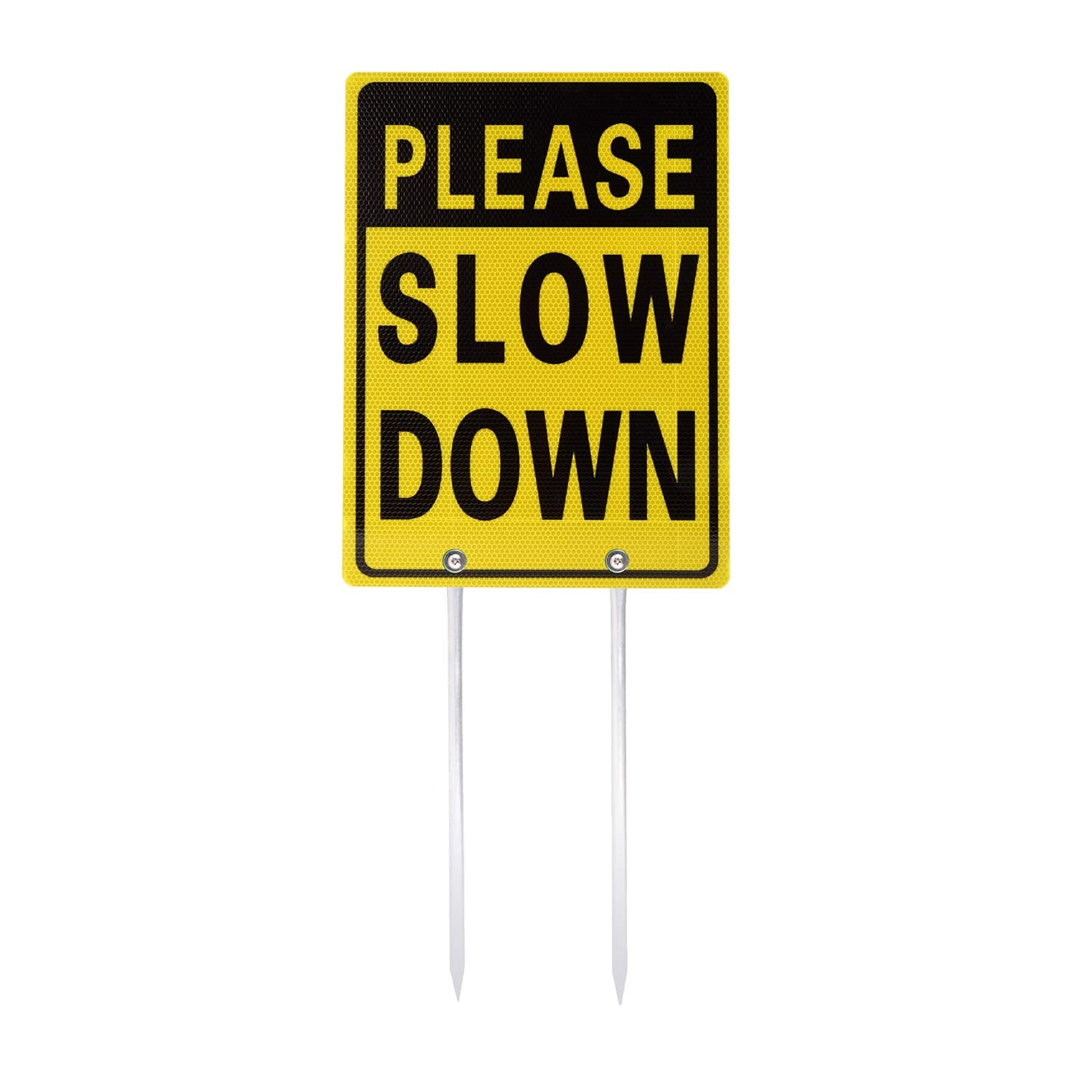 Kichwit Slow Down Sign with clear bold letters