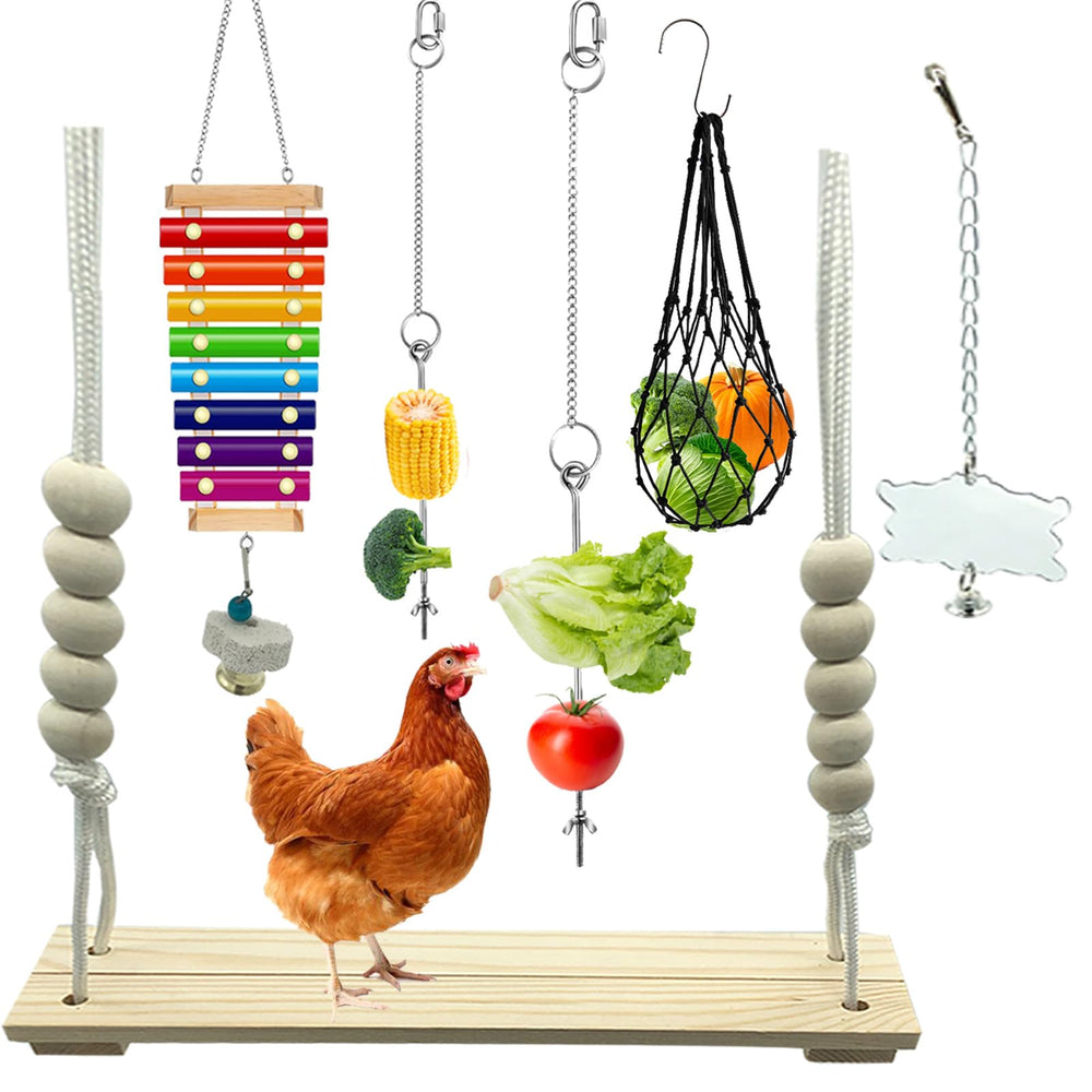 KIEYYRYT Chicken Toys Set with xylophone and swing