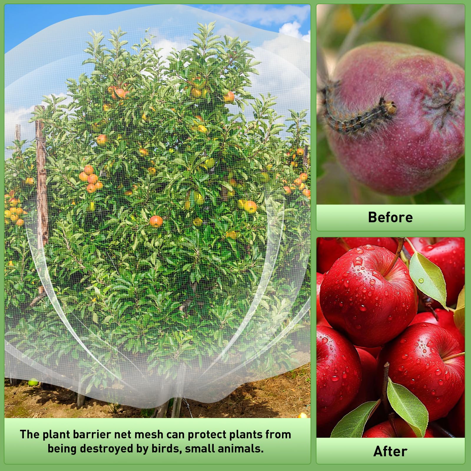 Kijamilee Garden Netting 6x6.6FT packaging