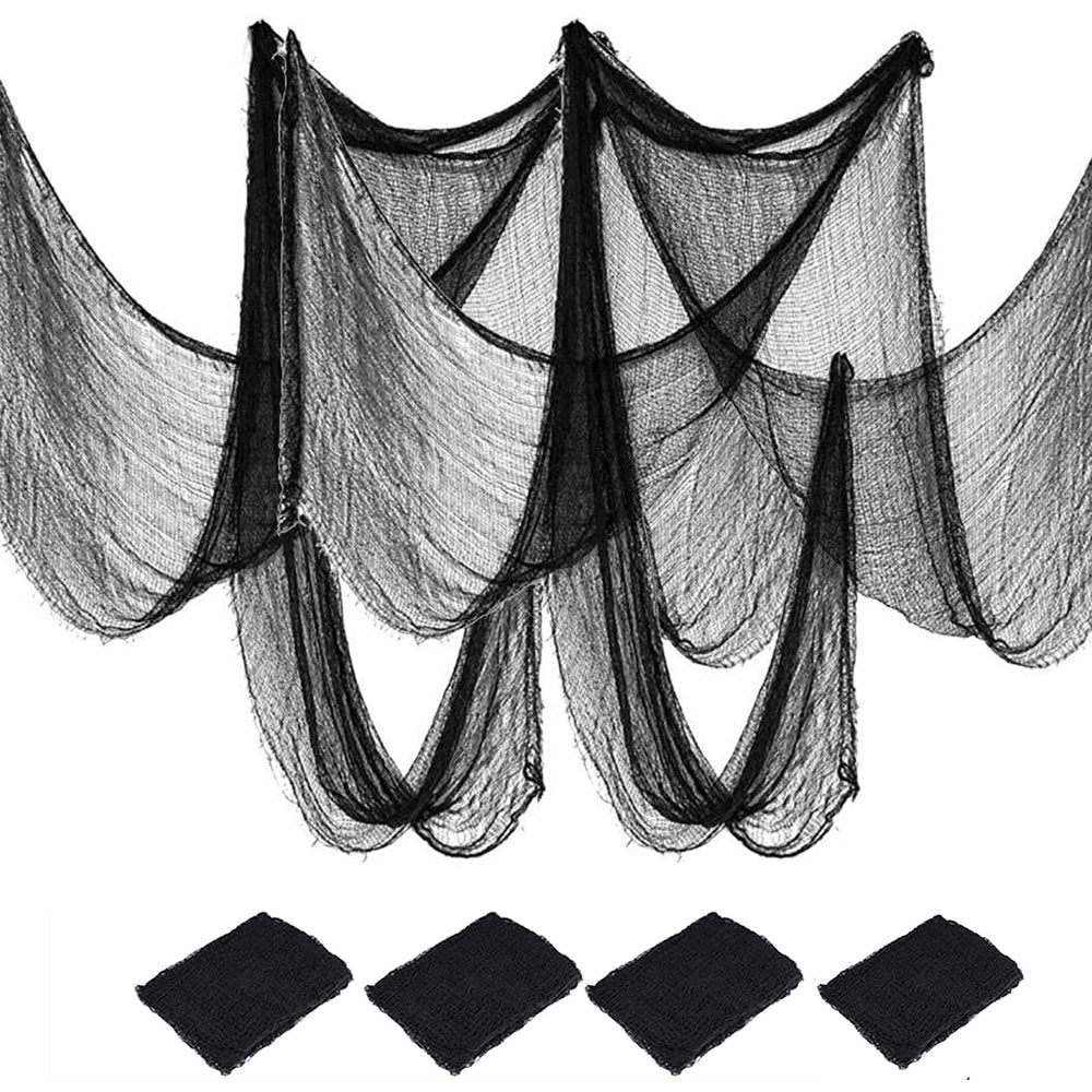 Kijamilee Halloween Creepy Cloth black gauze front view