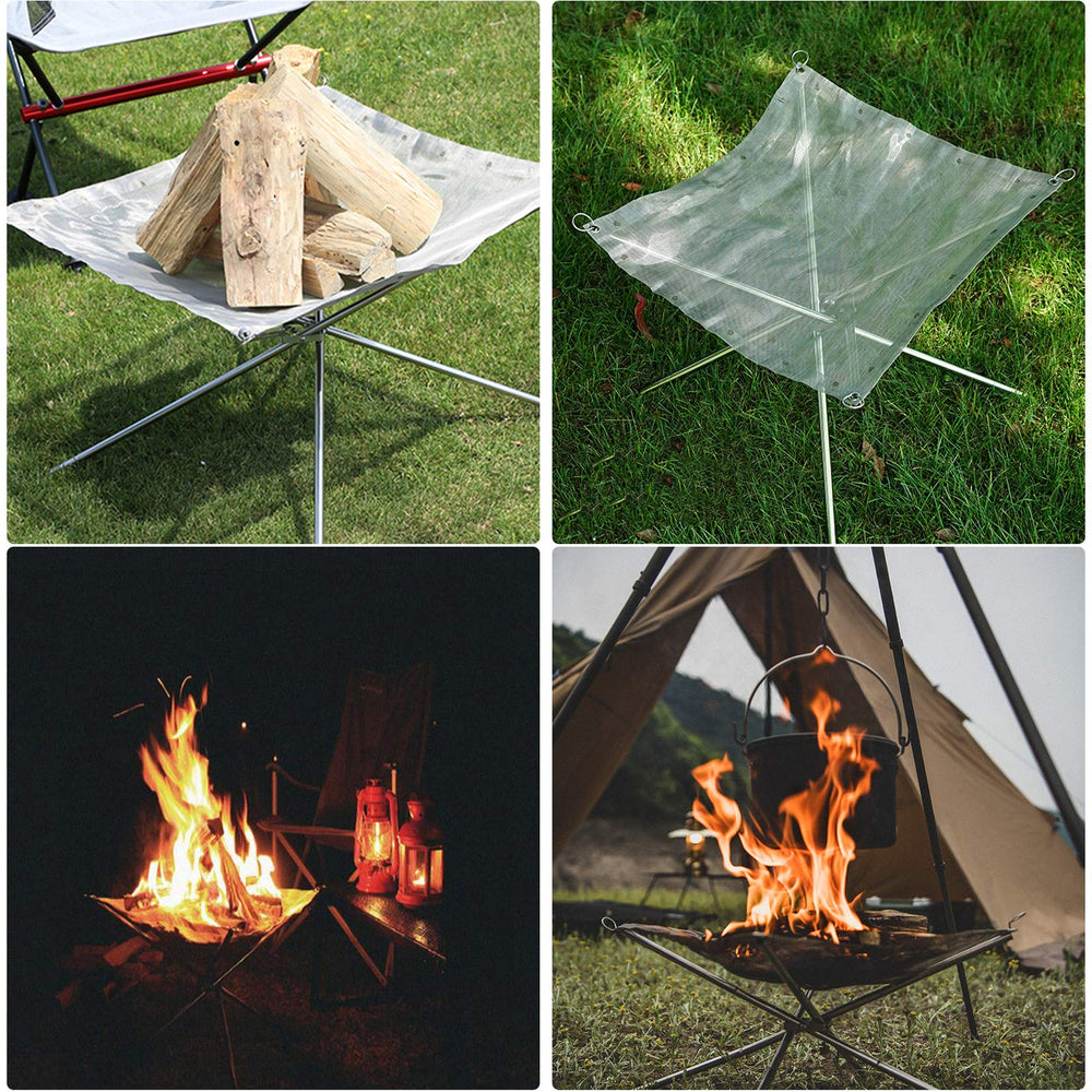 Kikerike Portable Outdoor Fire Pit setup for camping