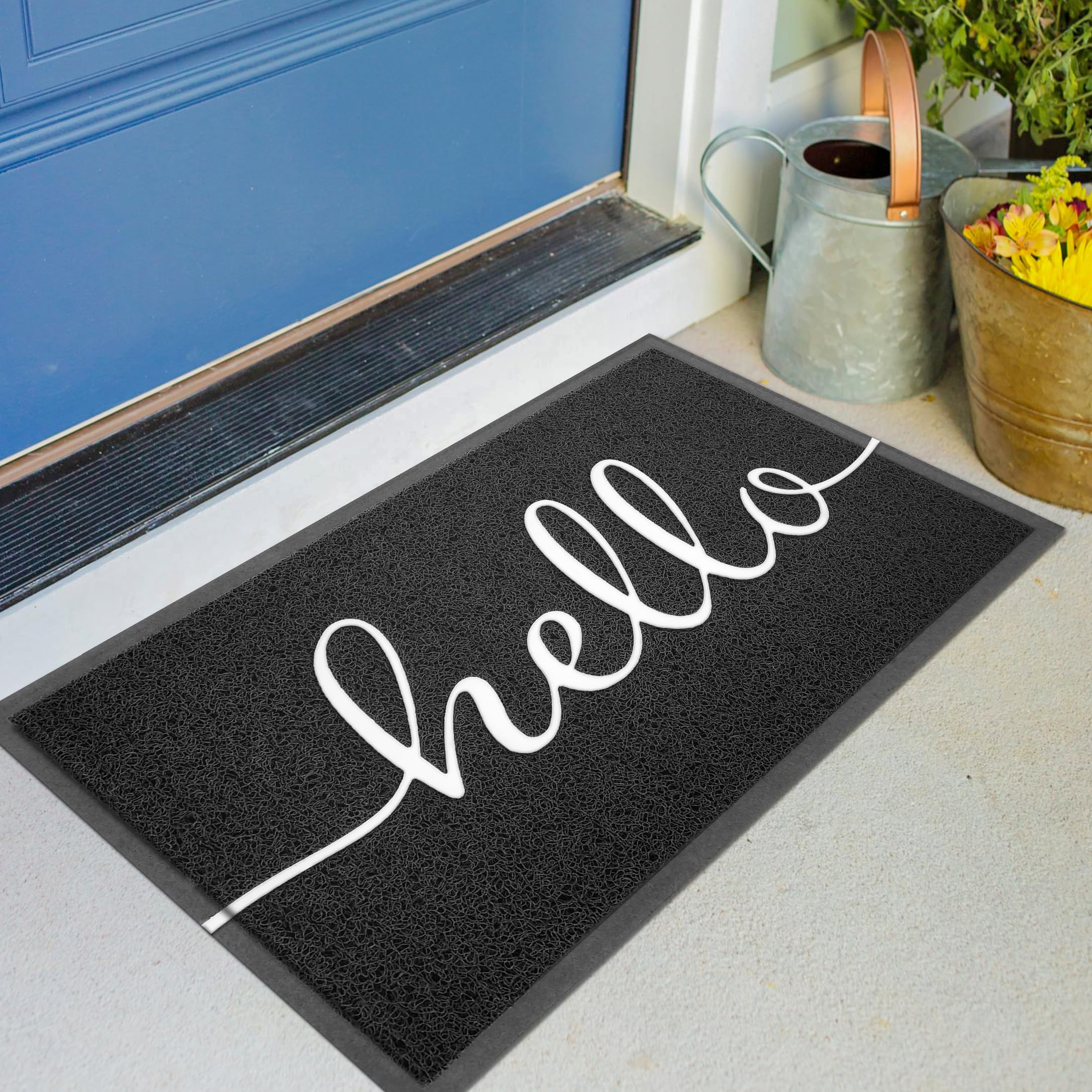 KILOCOCO Outdoor Hello Doormat front view 18"x30"