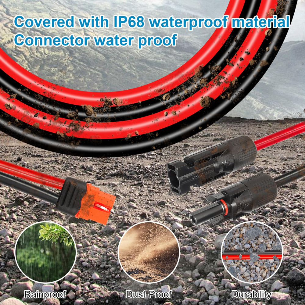 Kimbluth 10AWG Solar Cable installed in a solar panel setup
