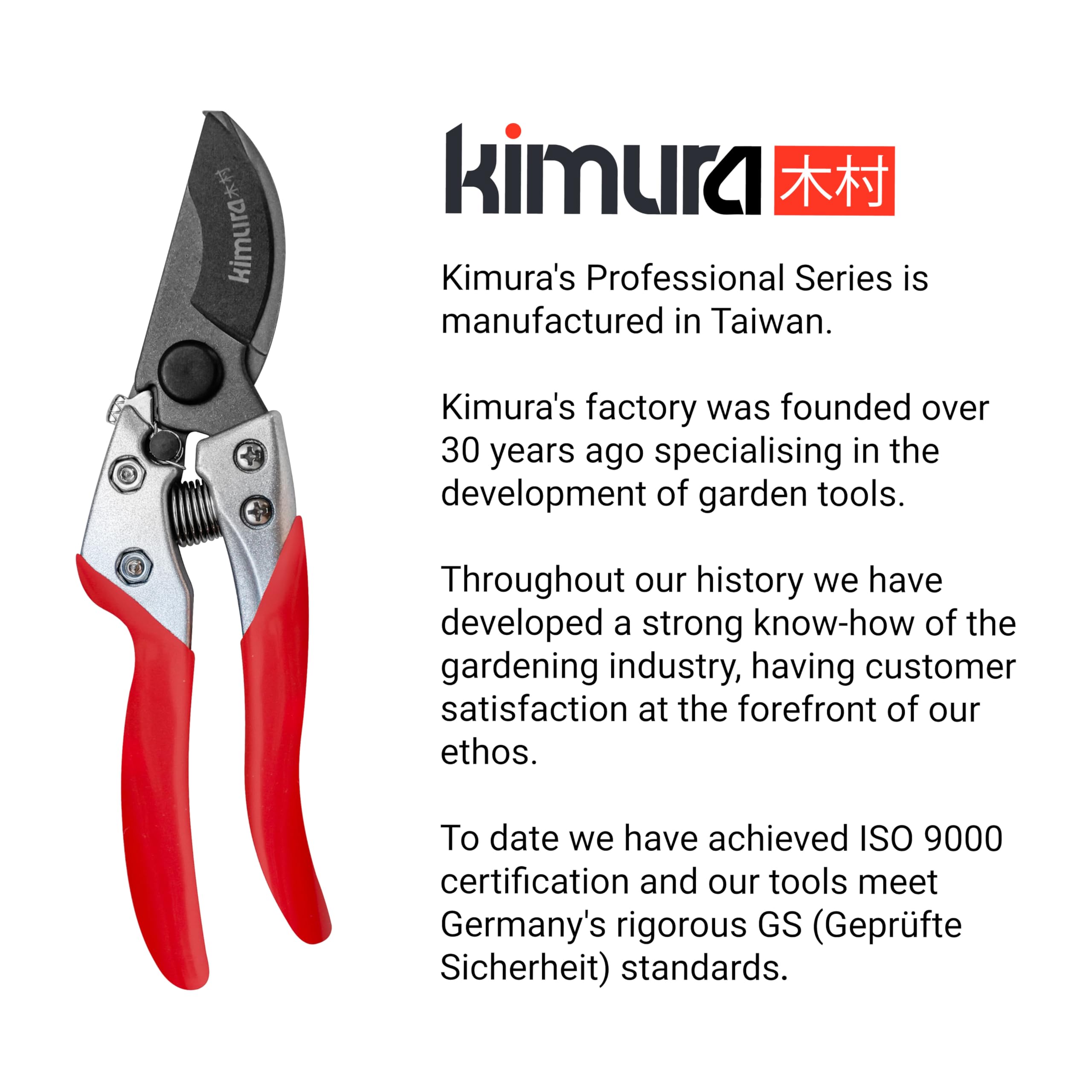 Kimura pruning shears in use on garden plants