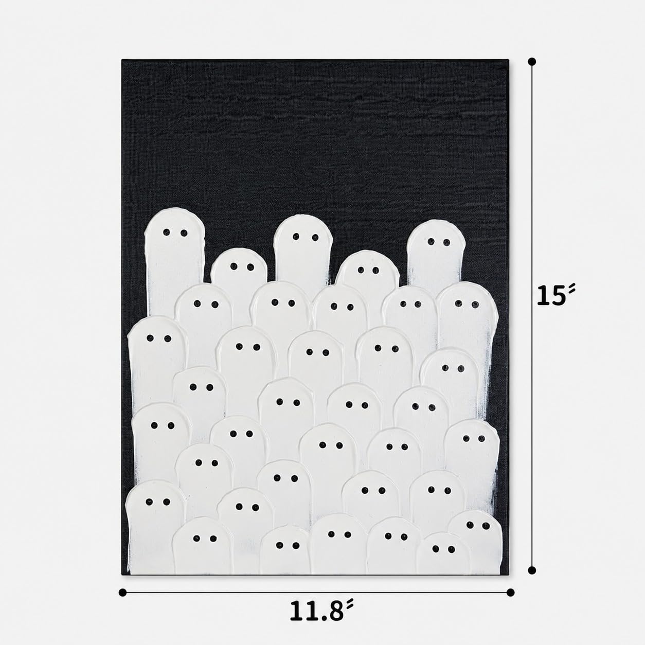 Kindlivery Halloween Ghost Wall Art displayed on a mantel