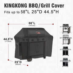 Kingkong 7130 Grill Cover showing Velcro straps