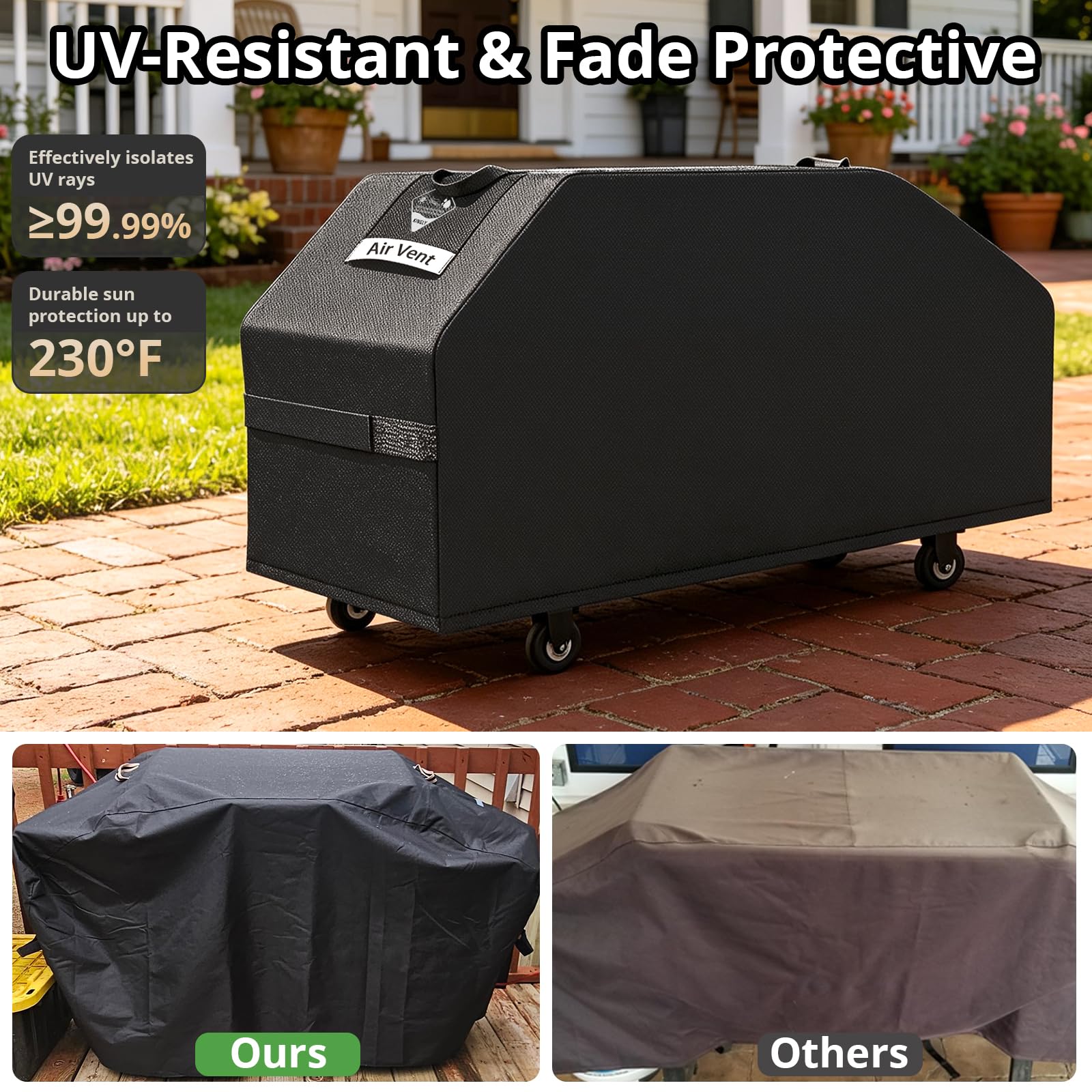 Kingly Griddle Cover adjustable straps close-up