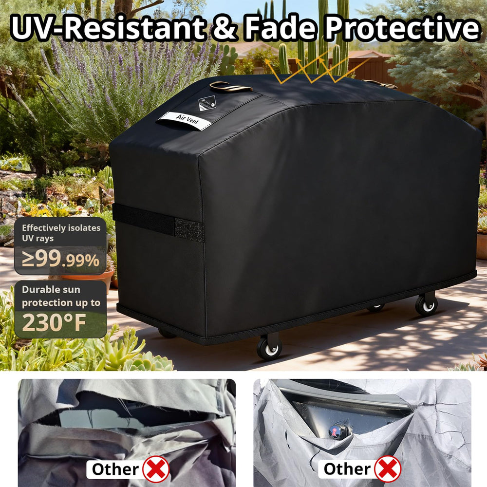 Kingly Griddle Cover showing waterproof material detail