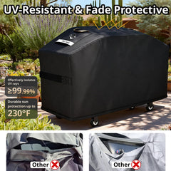 Kingly Griddle Cover showing waterproof material detail