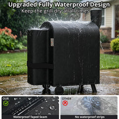 Kingly Pellet Grill Cover features adjustable straps