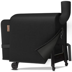 KINGLY Pellet Grill Cover for Traeger Pro 34/780 series, black front view