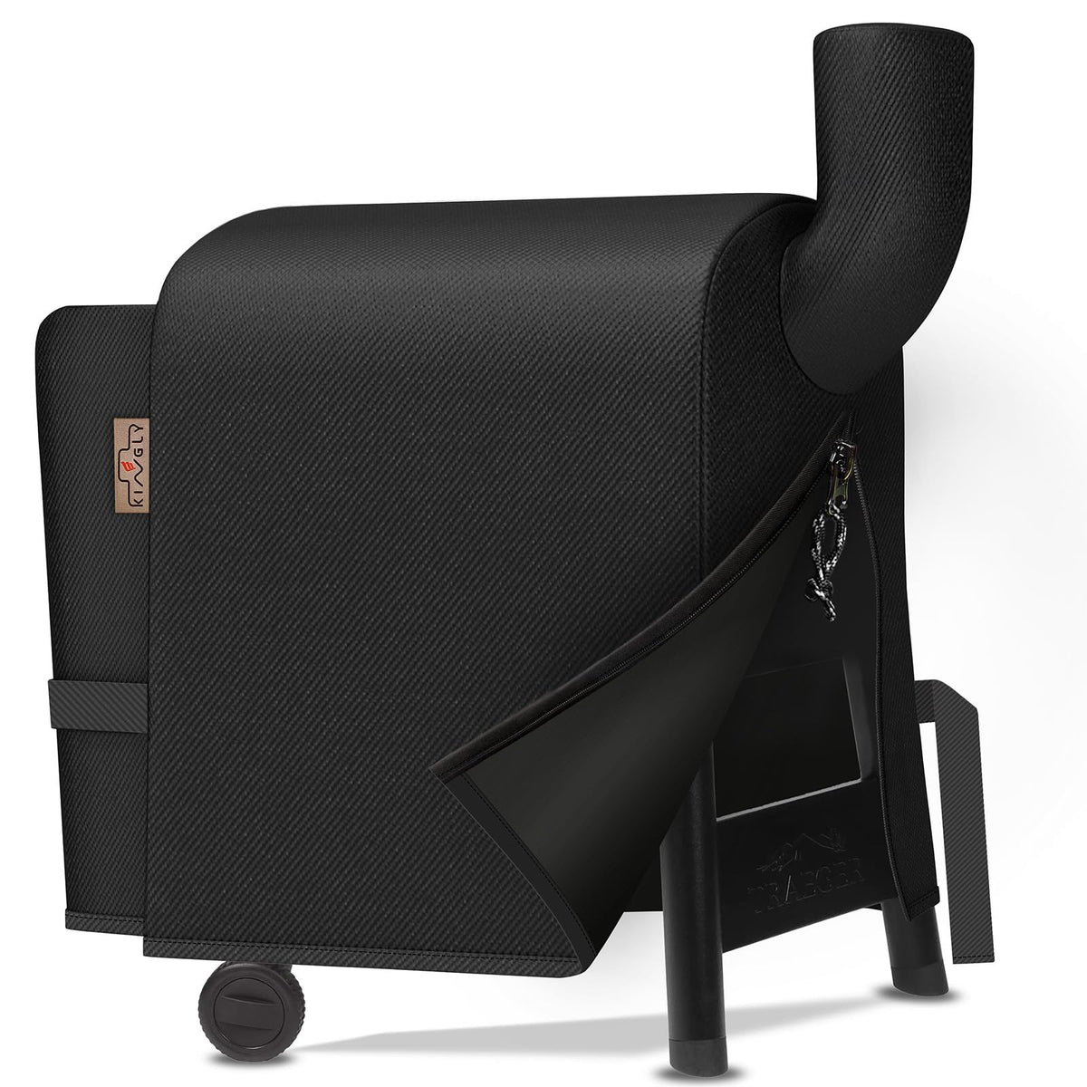 Kingly Pellet Grill Cover front view for Traeger Pro 22/575