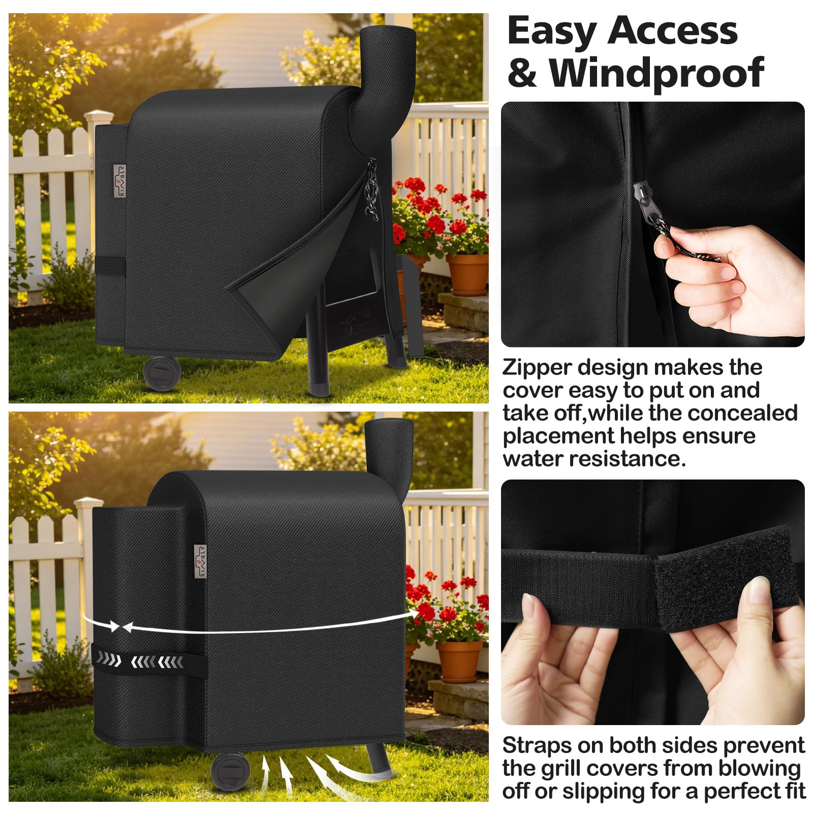 Kingly Pellet Grill Cover on Traeger grill