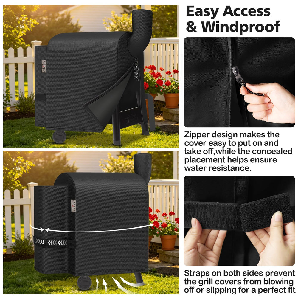 Kingly Pellet Grill Cover on Traeger grill