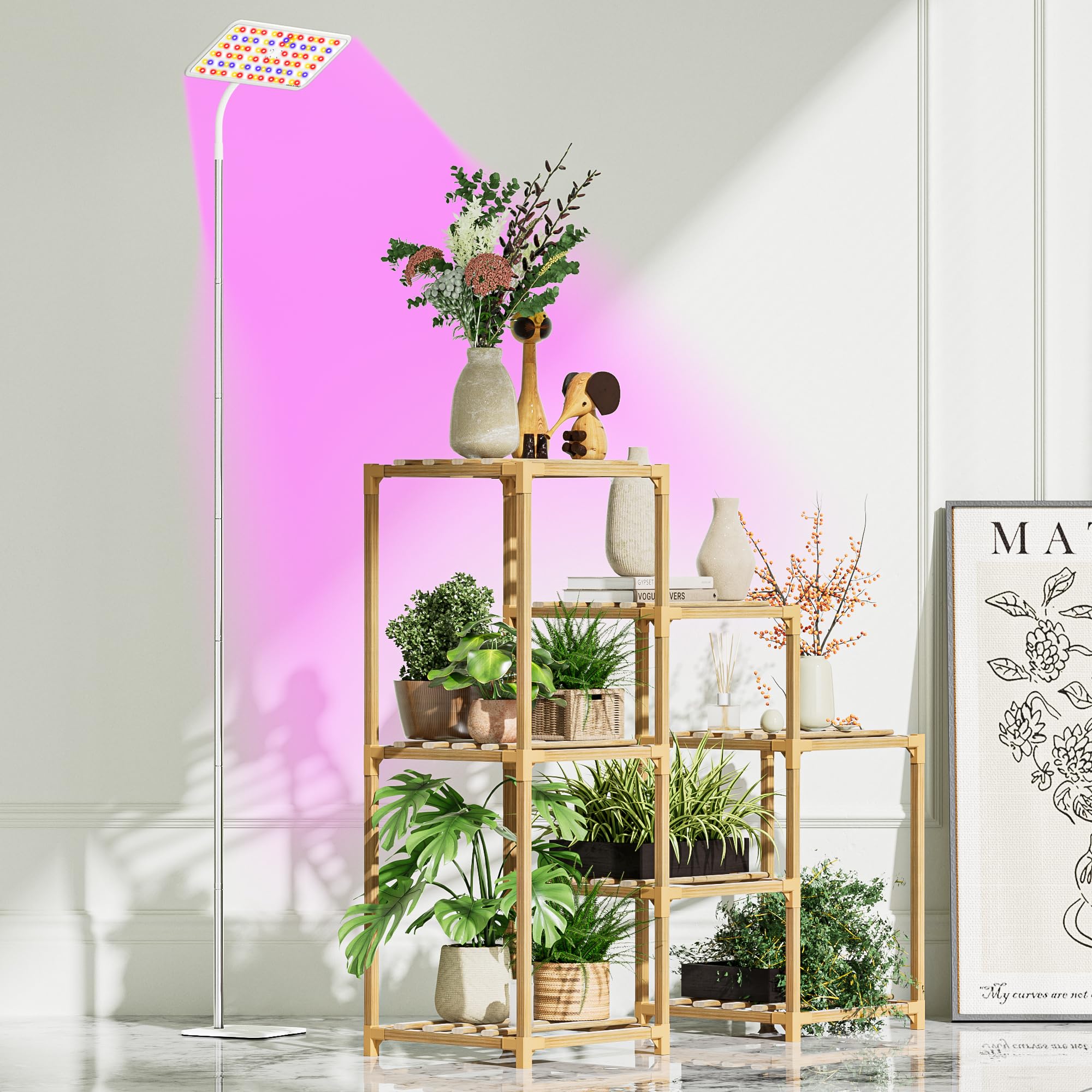 KINGPLUS Grow Light showing height adjustment
