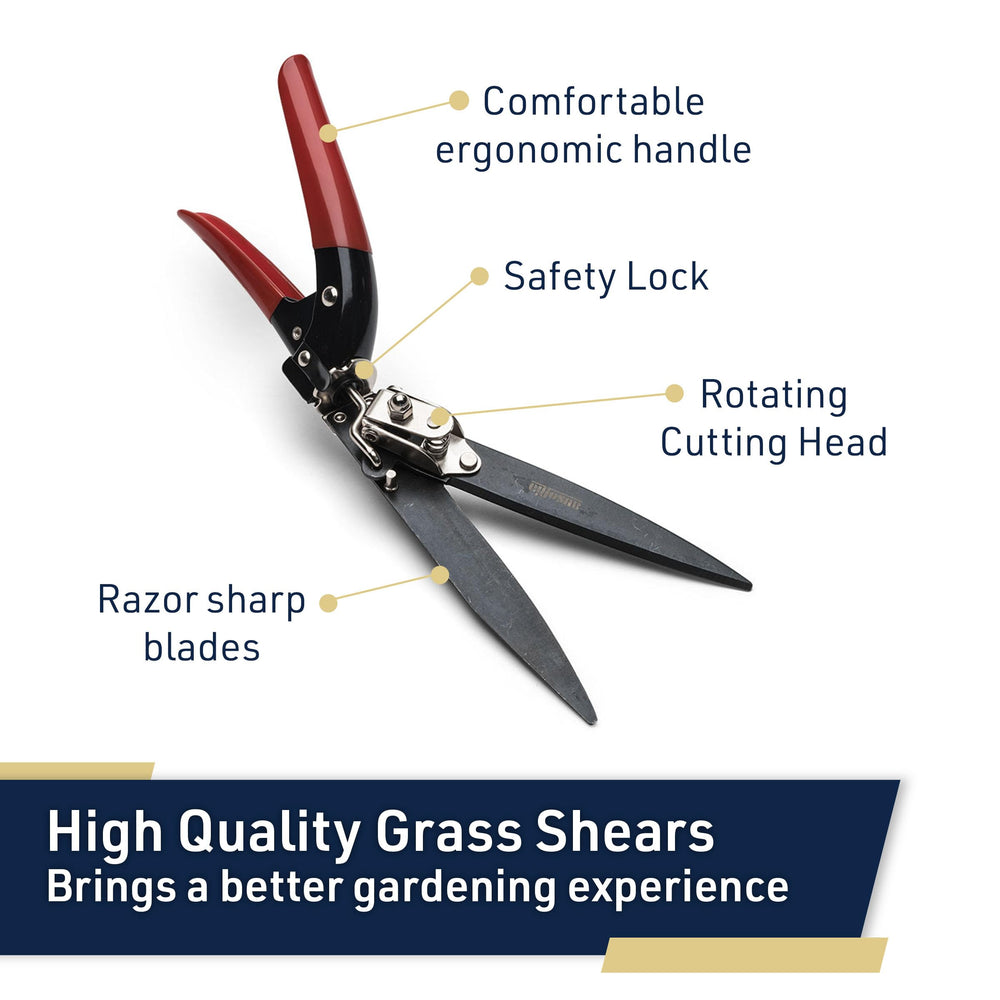 Kings County Tools Grass Shears with dimensions displayed
