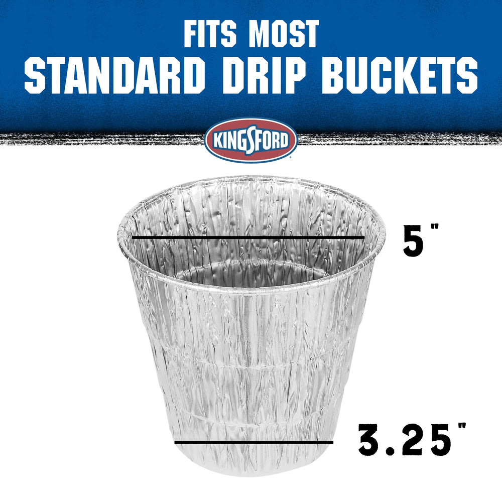 Kingsford Disposable Drip Bucket Liner filled with grease