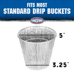 Kingsford Disposable Drip Bucket Liner filled with grease