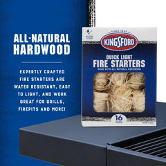 Kingsford Fire Starter Rolls displayed on a camping table