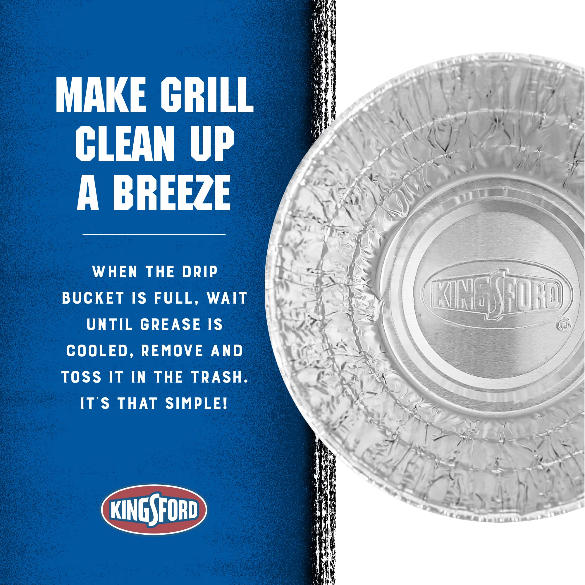 Kingsford liner fitting into a grill drip bucket