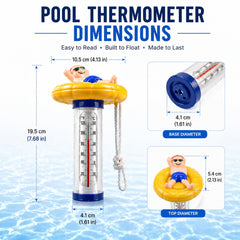 Kingsource Pool Thermometer side view with temperature scale