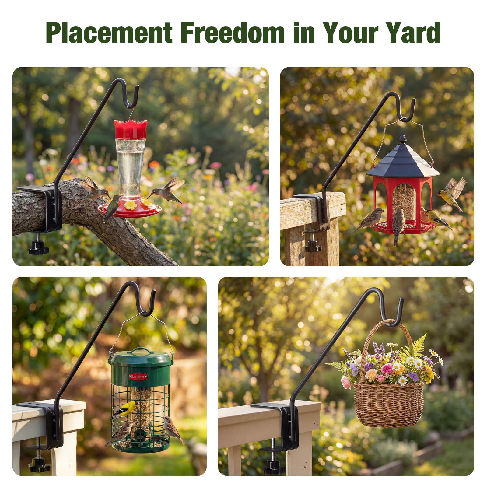 Kingsyard 10 Inch deck hook in garden setting