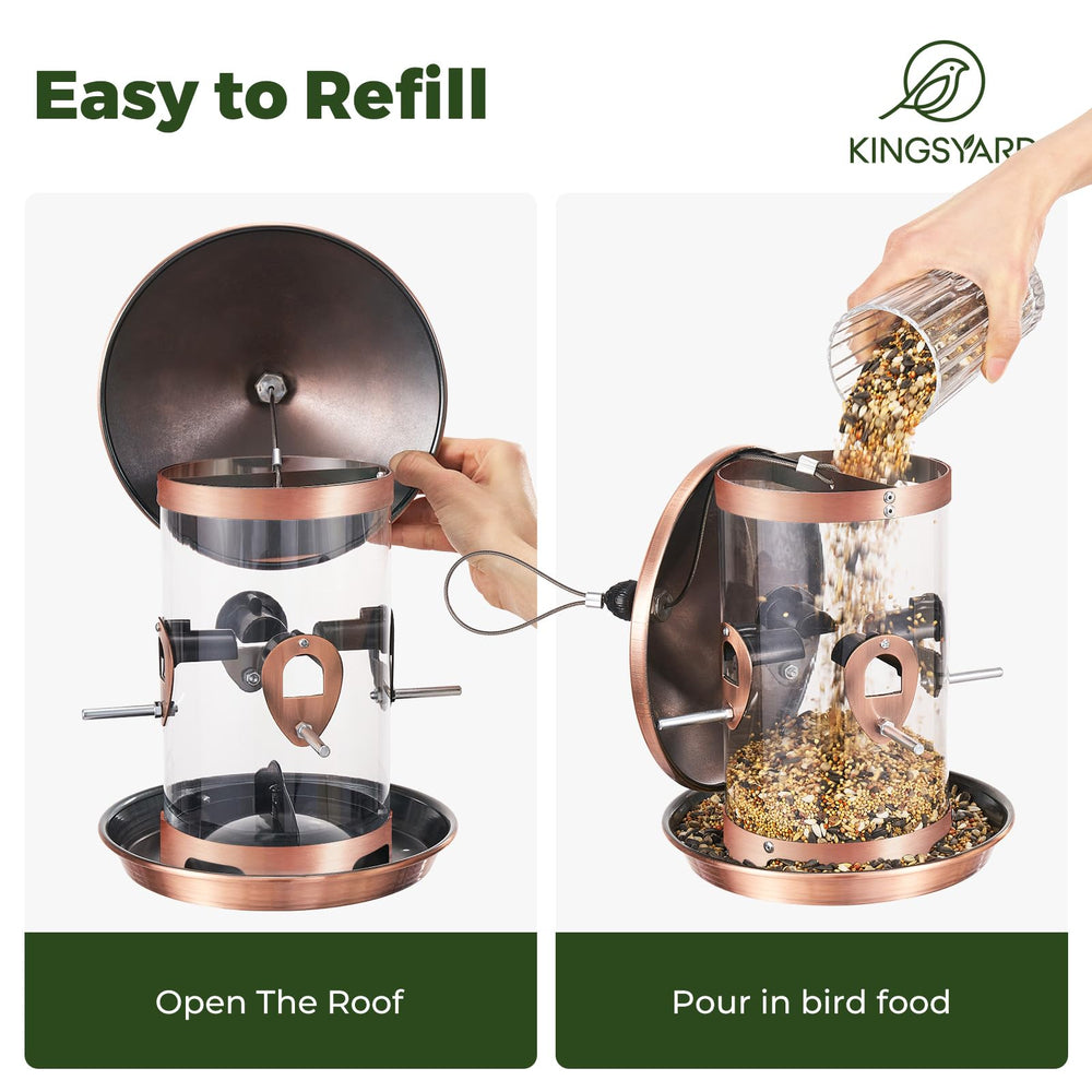 Kingsyard bird feeder detailed view of drainage tray
