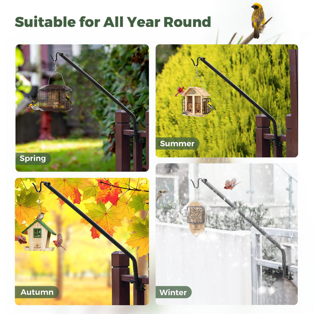 Kingsyard deck hook with lantern and wind chimes