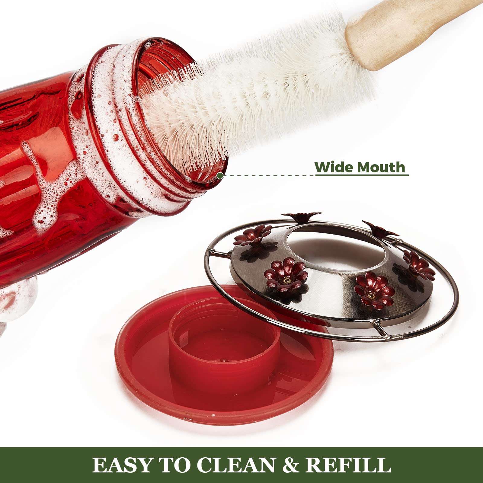 Kingsyard feeder disassembled for easy cleaning