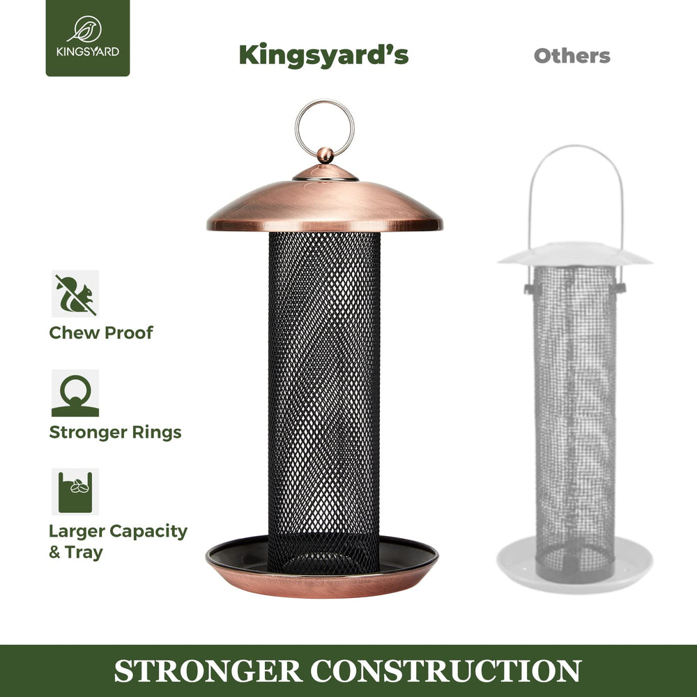 Kingsyard Finch Feeders hanging in garden