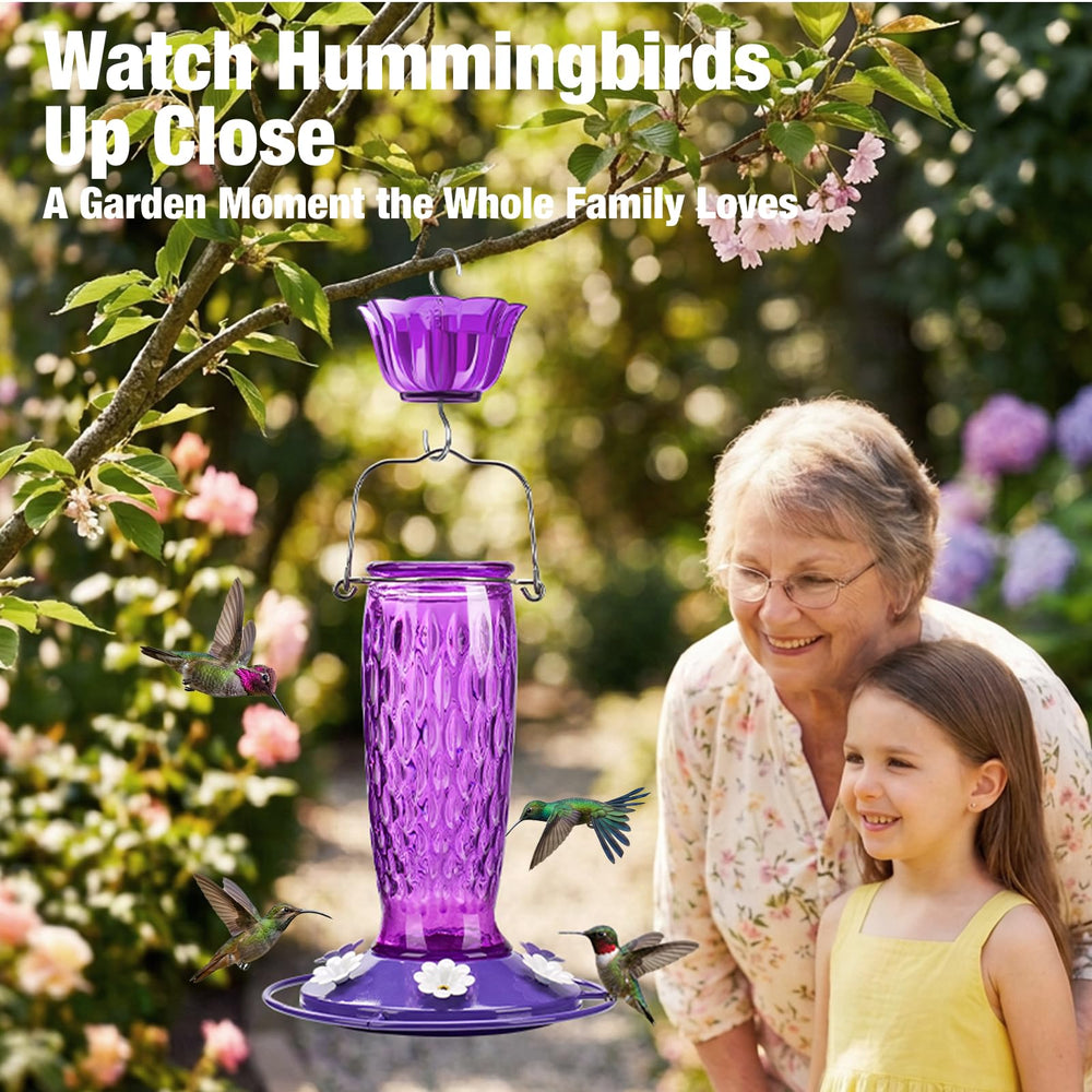 Kingsyard Glass Hummingbird Feeder packaging display