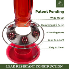 Kingsyard hummingbird feeder hanging in a garden setting