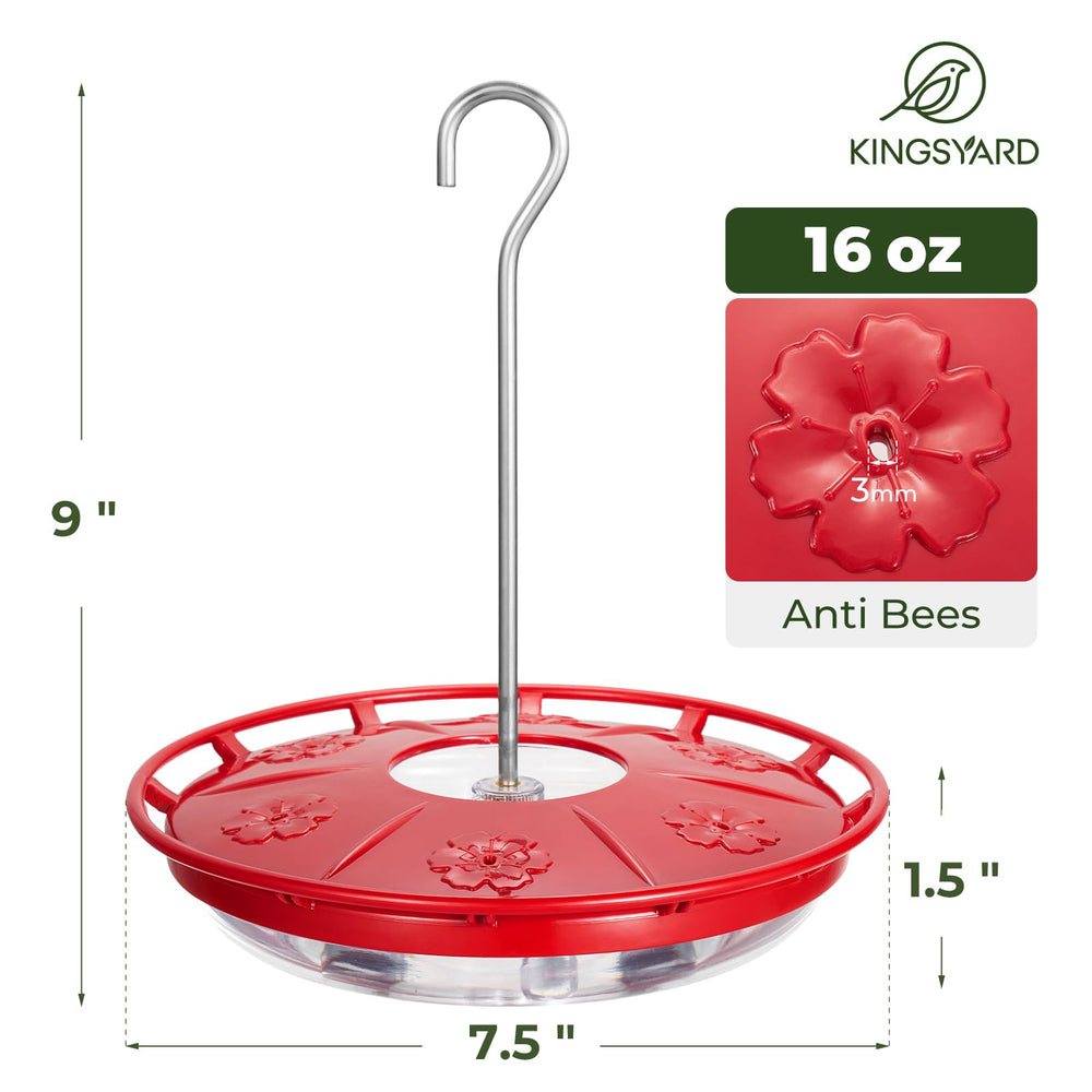 Kingsyard Hummingbird Feeder hanging outdoors in vibrant garden
