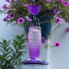 Kingsyard Hummingbird Feeder showing six flower-shaped feeding ports
