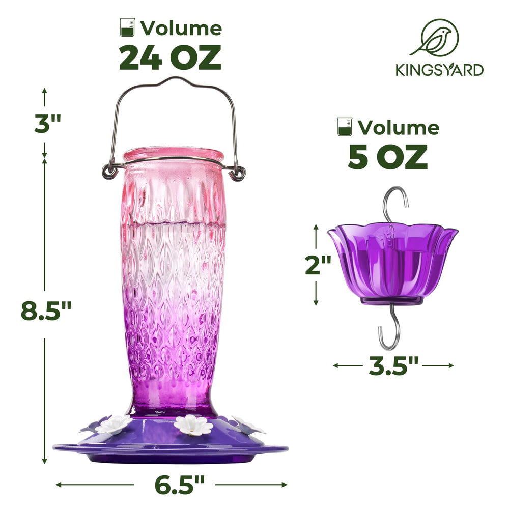 Kingsyard Hummingbird Feeder showing the two-part base for easy cleaning