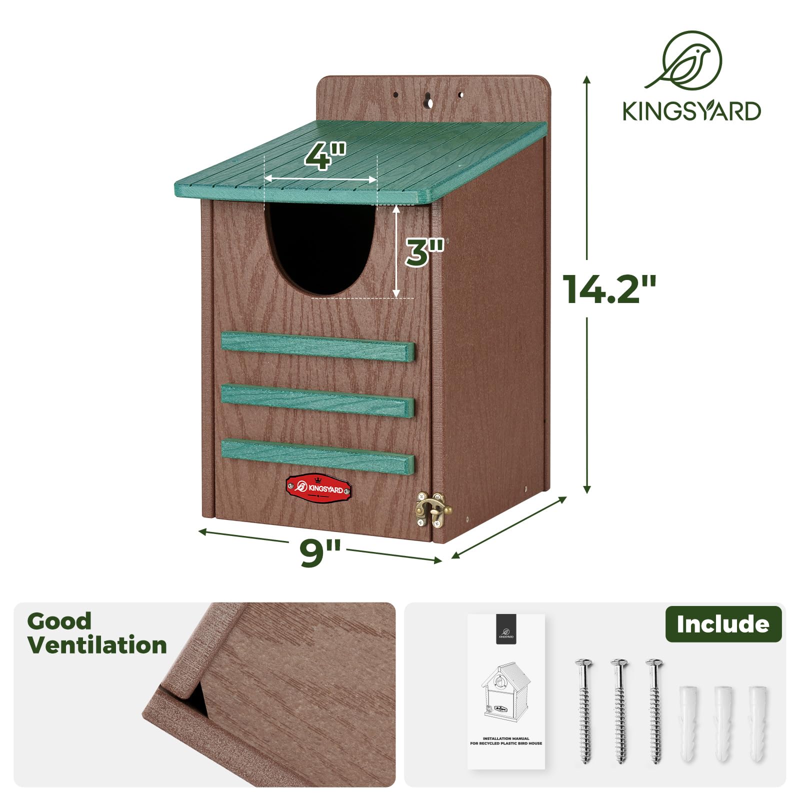 Kingsyard Owl House dimensions shown with ruler