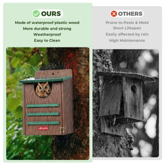 Kingsyard Owl House weather-resistant design close-up