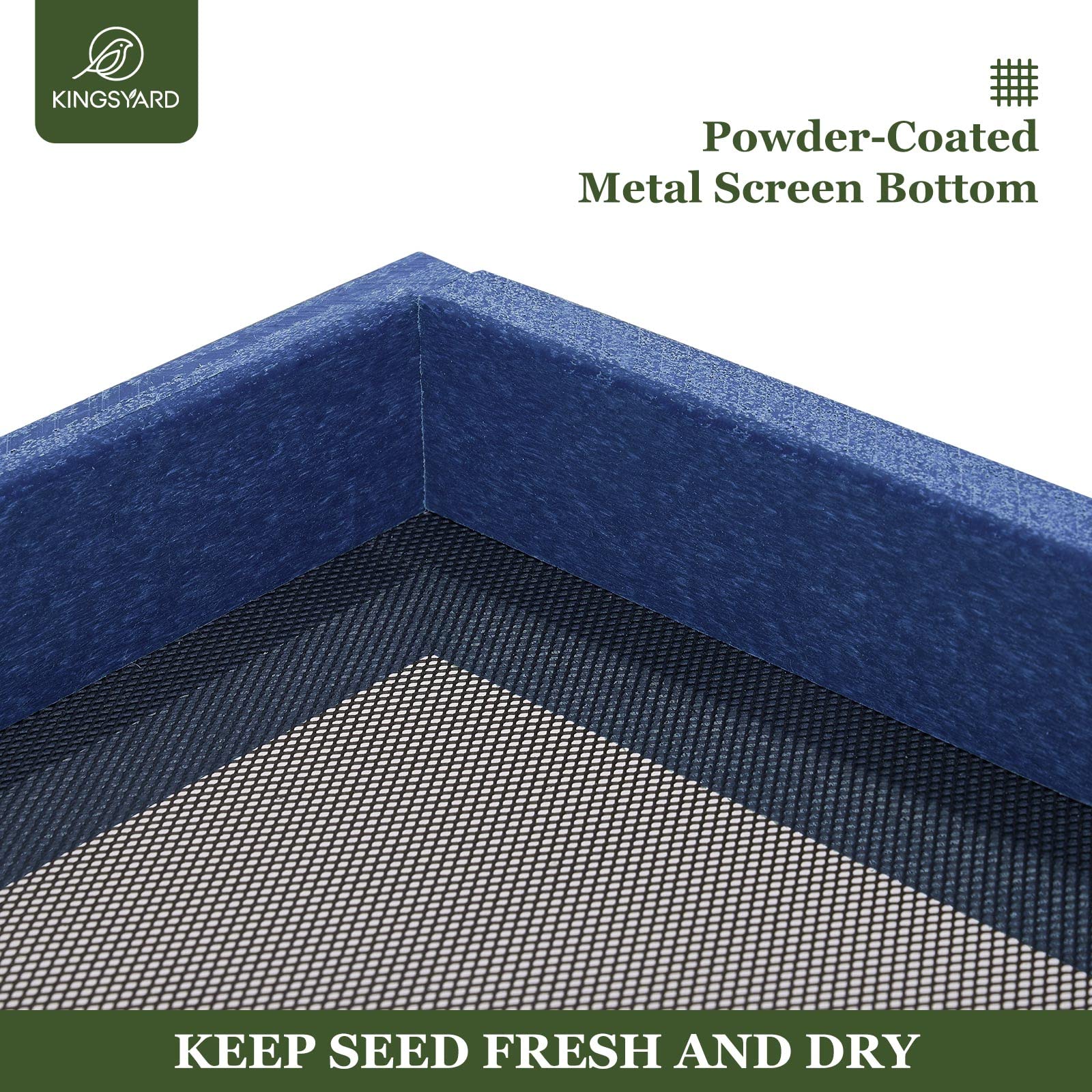 Kingsyard Platform Bird Feeder with sunflower seeds on tray